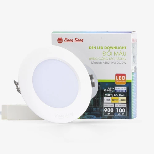 Đèn LED Downlight Âm Trần Đổi Màu 90/9W AT02