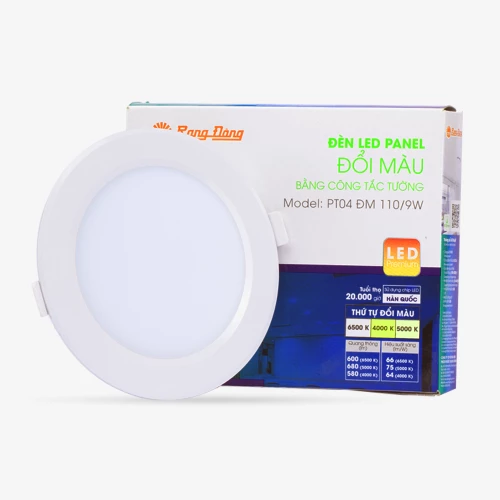 Đèn LED Panel Tròn Đổi Màu 110/9W PT04 ĐM