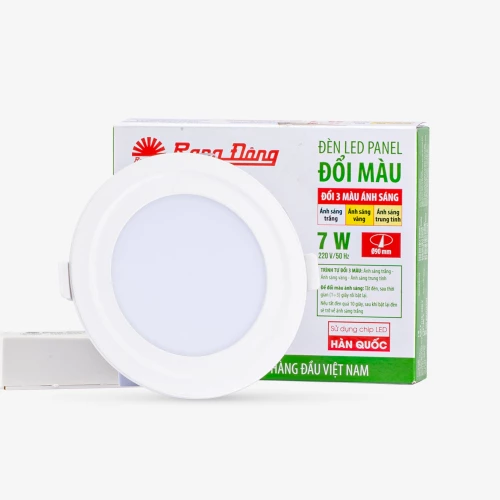 Đèn LED Panel Tròn Đổi Màu 90/7W PT04 ĐM